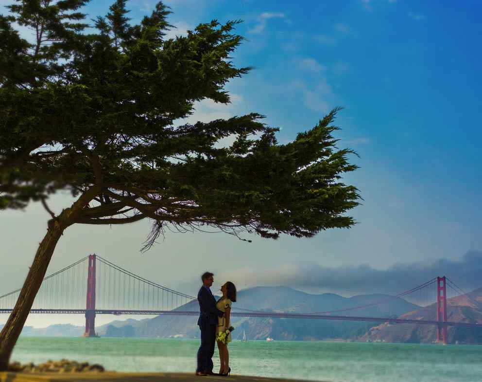 Wedding Photograph, Golden Gate Bridge