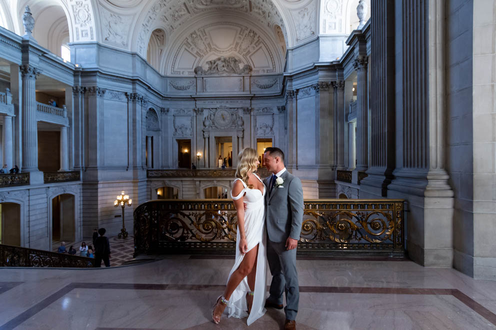 City Hall Interior Wedding Photo