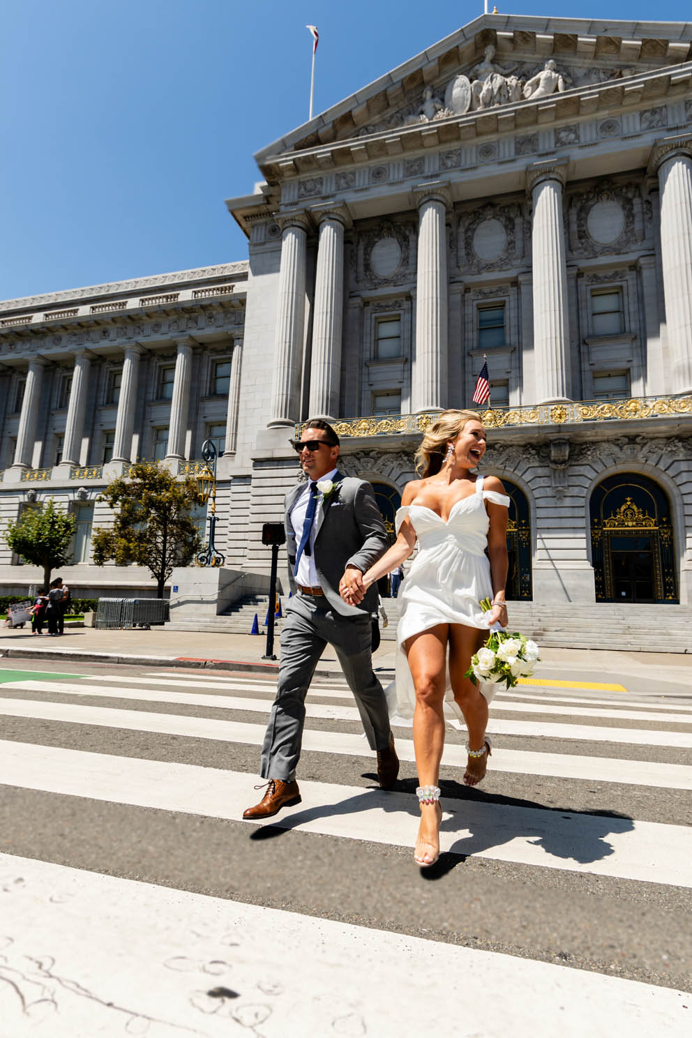 Exterior Wedding Shot atCity Hall